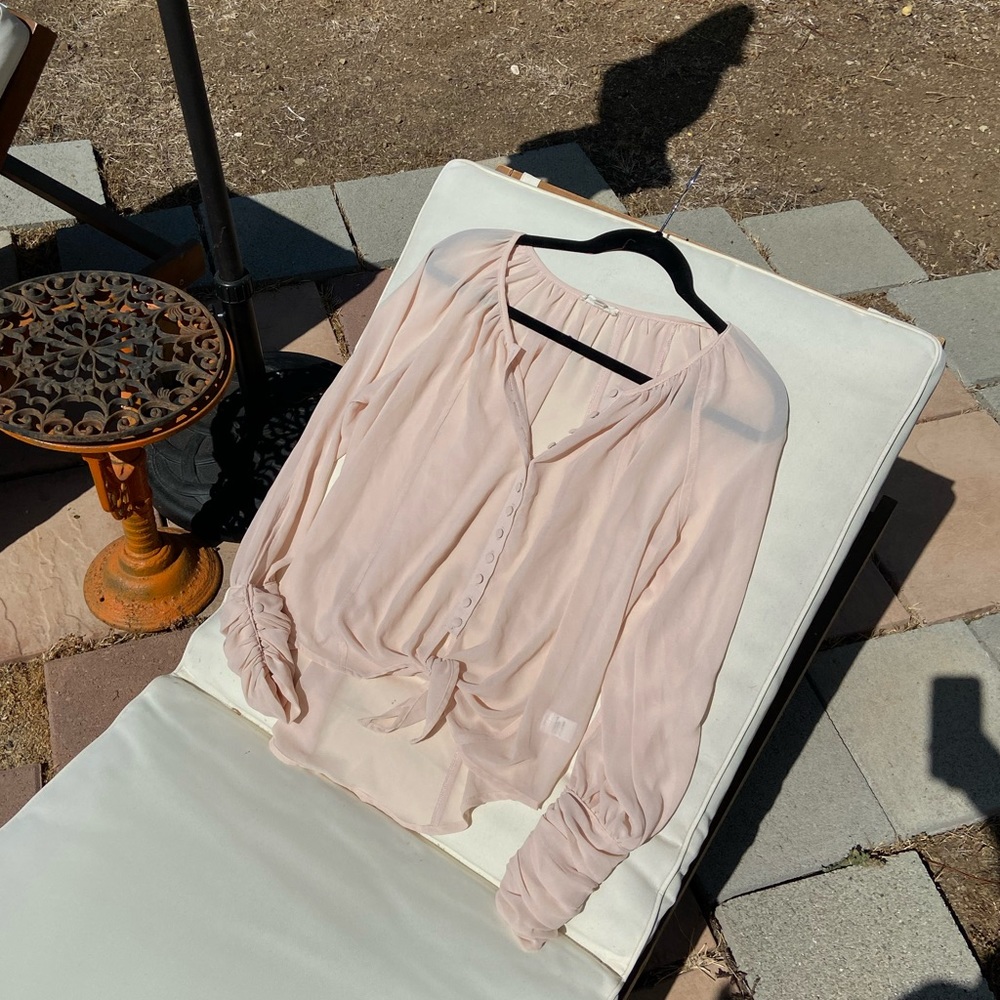 Blush Blouse with button details